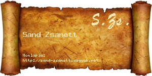Sand Zsanett névjegykártya